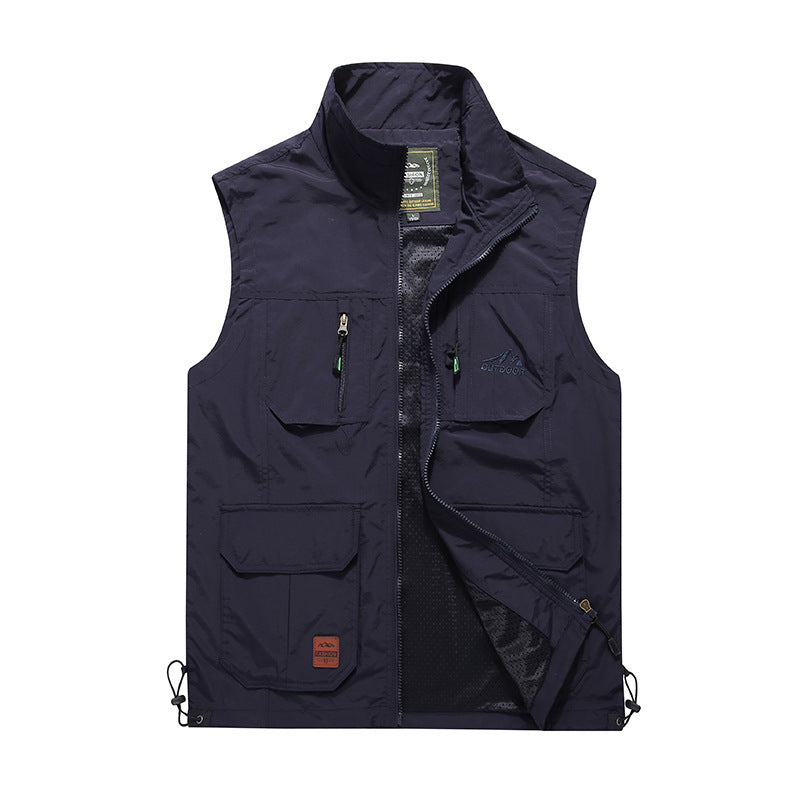 Herren Outdoor‑Utility‑Weste mit multifunktionalen Taschen und atmungsaktivem Meshfutter Echo Archiv