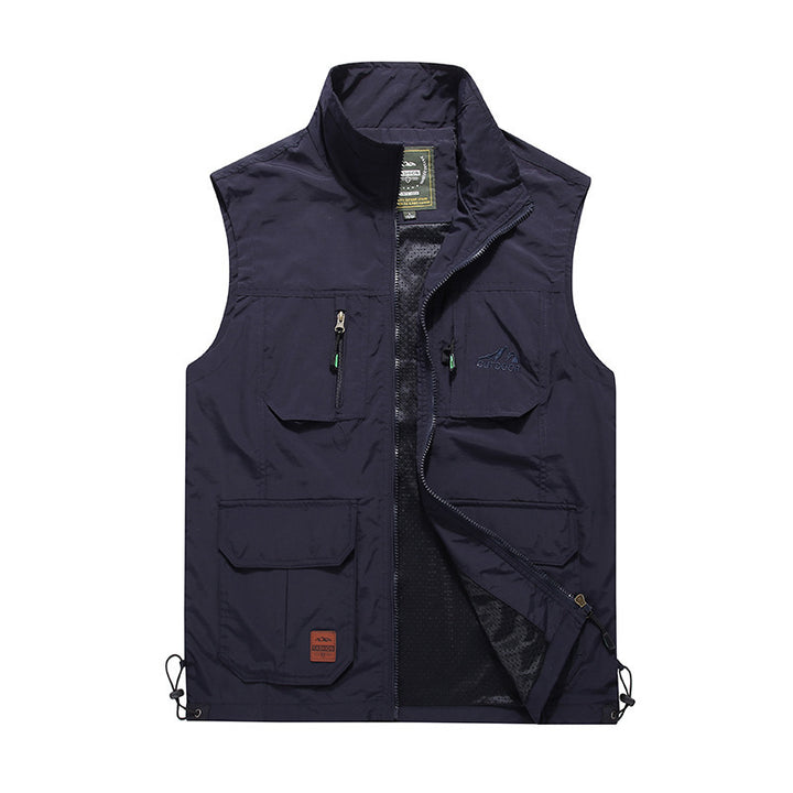 Herren Outdoor‑Utility‑Weste mit multifunktionalen Taschen und atmungsaktivem Meshfutter Echo Archiv
