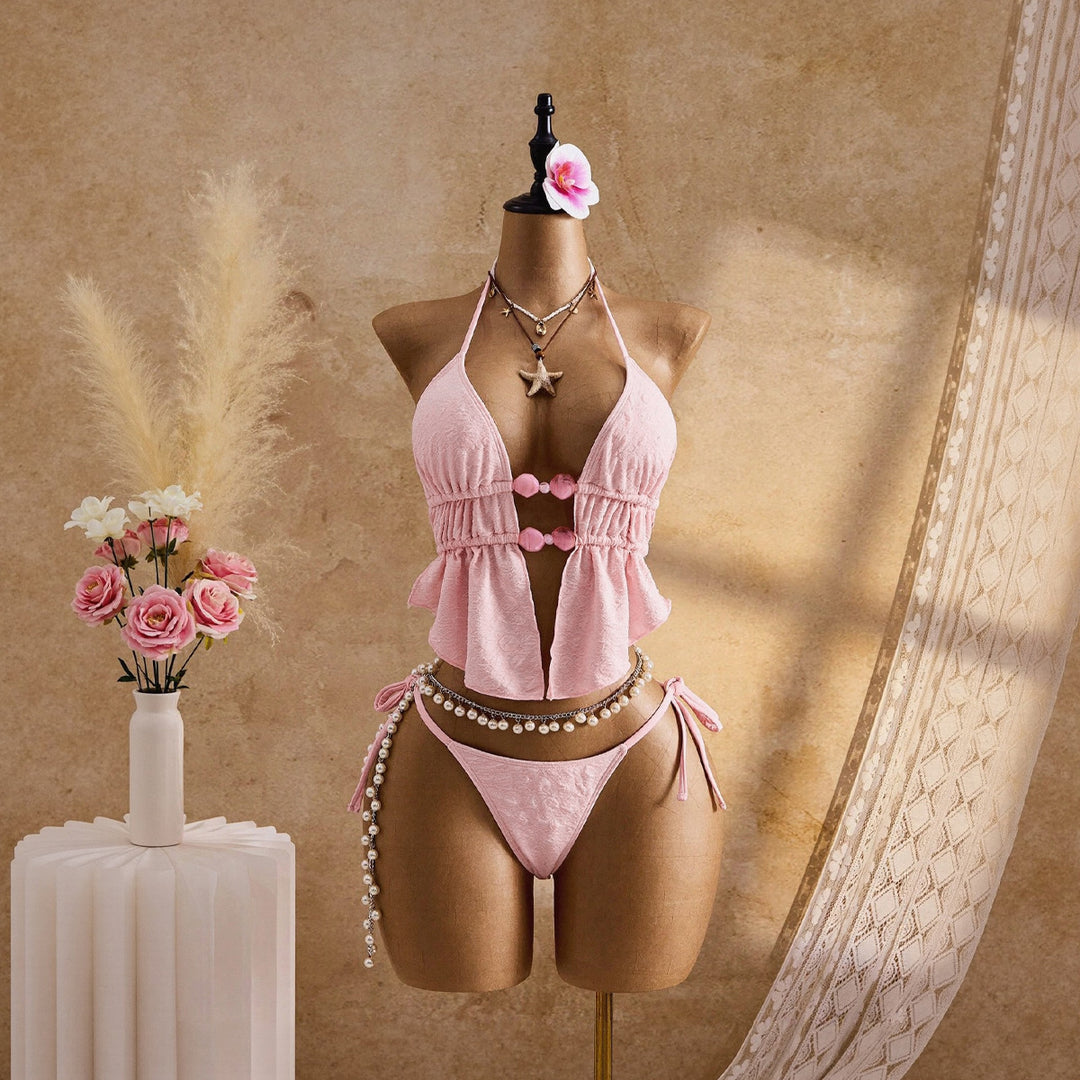 Damen Triangel-Bikini mit luftiger Rüsche Echo Archiv