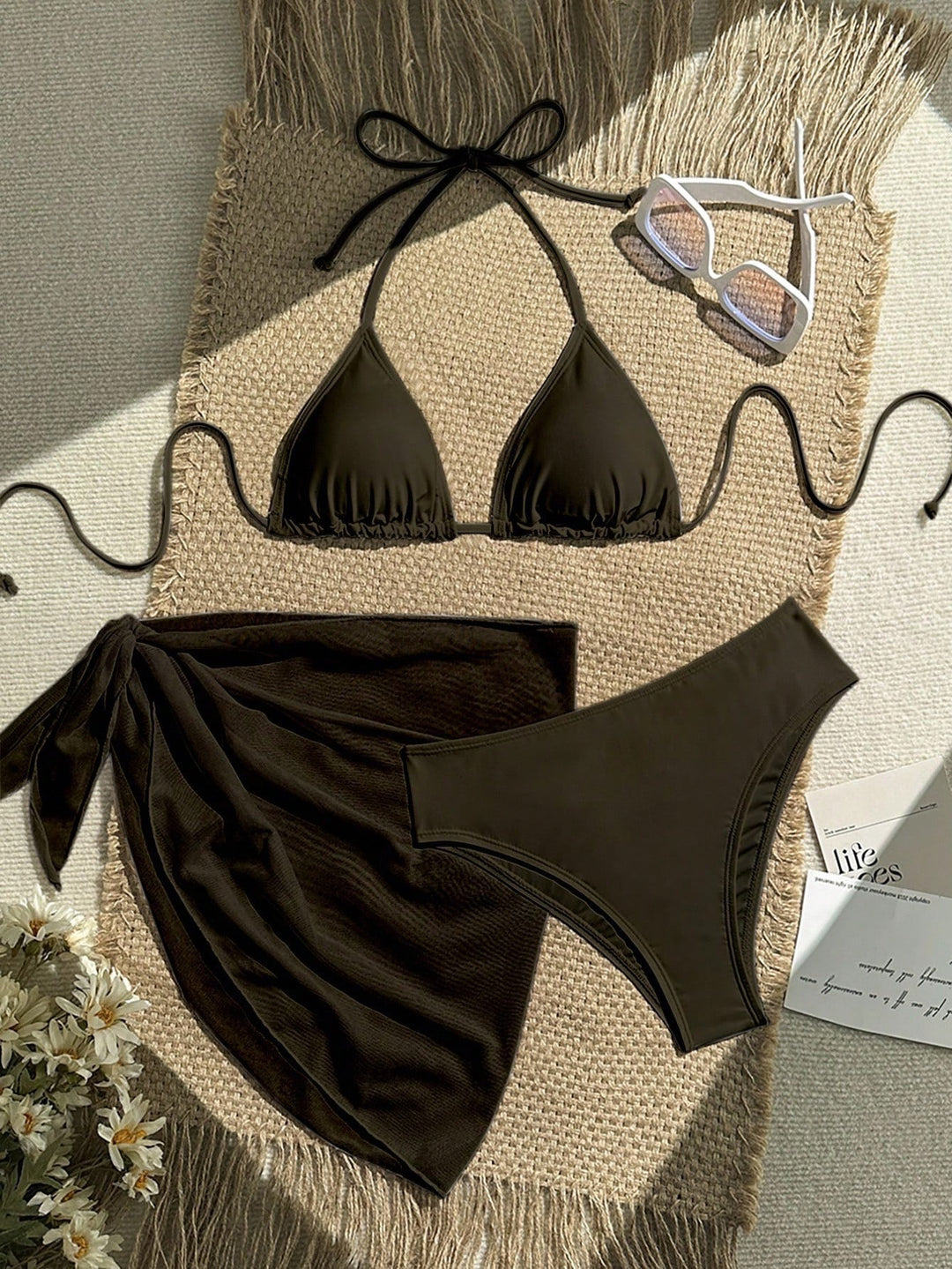 Damen Triangel-Bikini mit Wickeltuch und verstellbaren Trägern Echo Archiv