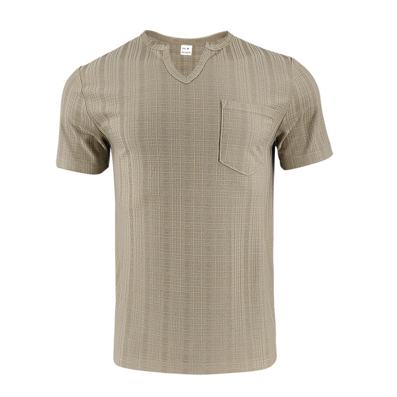 Herren Kurzarmshirt mit Struktur und Brusttasche Echoarchiv