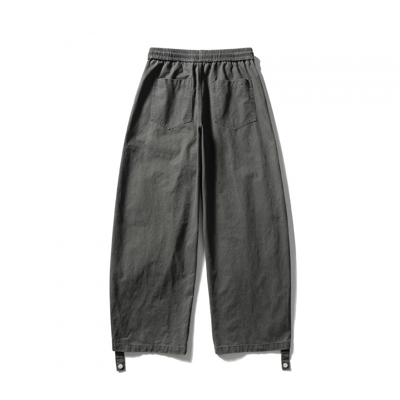 Unisex Weite Cropped Cargo-Hose mit Tunnelzugbund, multifunktionalen Pattentaschen und verstellbaren Beinriegeln Echo Archiv
