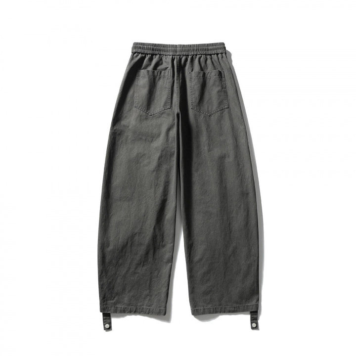 Unisex Weite Cropped Cargo-Hose mit Tunnelzugbund, multifunktionalen Pattentaschen und verstellbaren Beinriegeln Echo Archiv