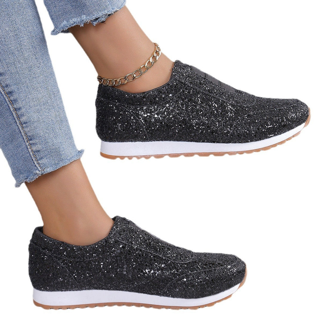 Damen Glitzernde Slip-On Sneakers mit komfortabler Sohle Echo Archiv