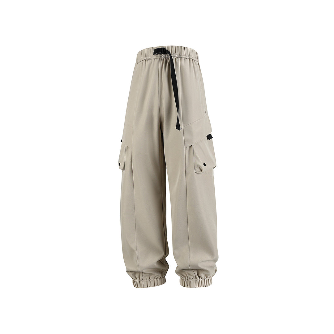 Herren Weite Cargo-Joggerhose mit elastischem Tunnelzugbund, Mehrfachklappentaschen und gerippten Knöcheln Echo Archiv