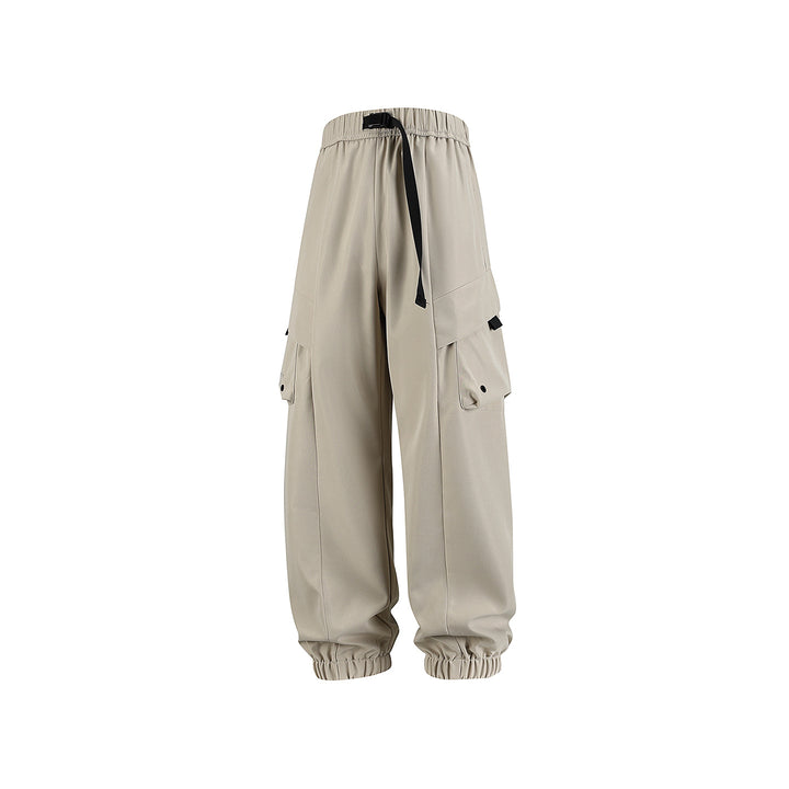 Herren Weite Cargo-Joggerhose mit elastischem Tunnelzugbund, Mehrfachklappentaschen und gerippten Knöcheln Echo Archiv