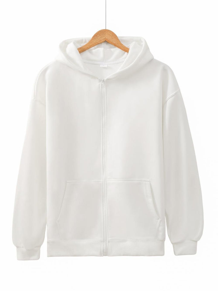 Unisex nan leichter Reißverschluss-Hoodie mit innen angerautem French-Terry, flachen Nähten und Kängurutaschen Echo Archiv