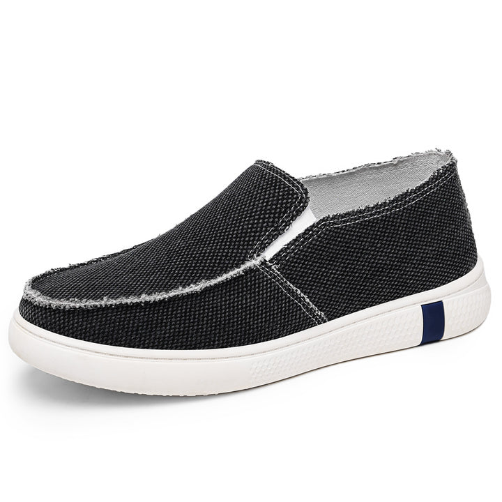 Herren nan lässiger Canvas-Slip-On mit ausgefranster Kante, elastischem Einsatz und griffiger Gummilaufsohle Echo Archiv