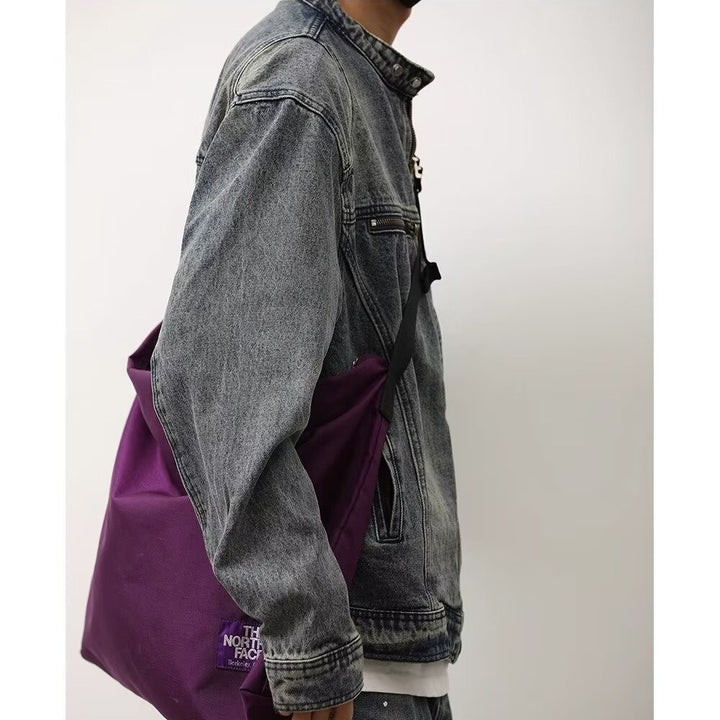 Herren Jeansjacke im Vintage‑Wash mit Stehkragen und Reißverschluss Echo Archiv