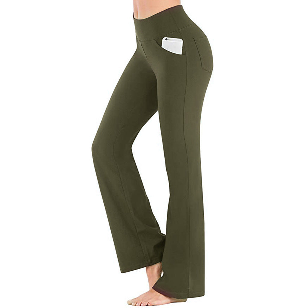 Damen nan ausgestellte Highwaist Yogahose mit seitlicher Handytasche und formendem Komfortbund Echo Archiv