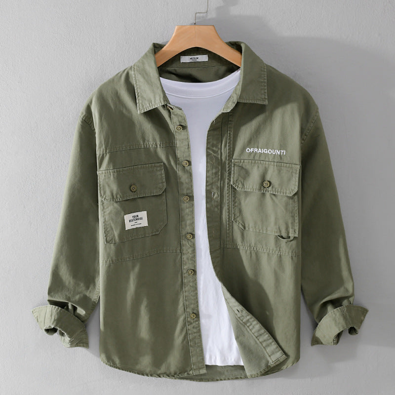 Herren Field-Overshirt im Military-Stil mit aufgesetzten Brusttaschen und relaxed Fit Echoarchiv