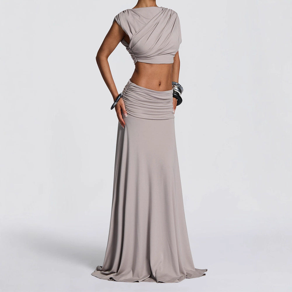 Damen Elegantes Wickelkleid mit raffinierten Drapierungen Echo Archiv