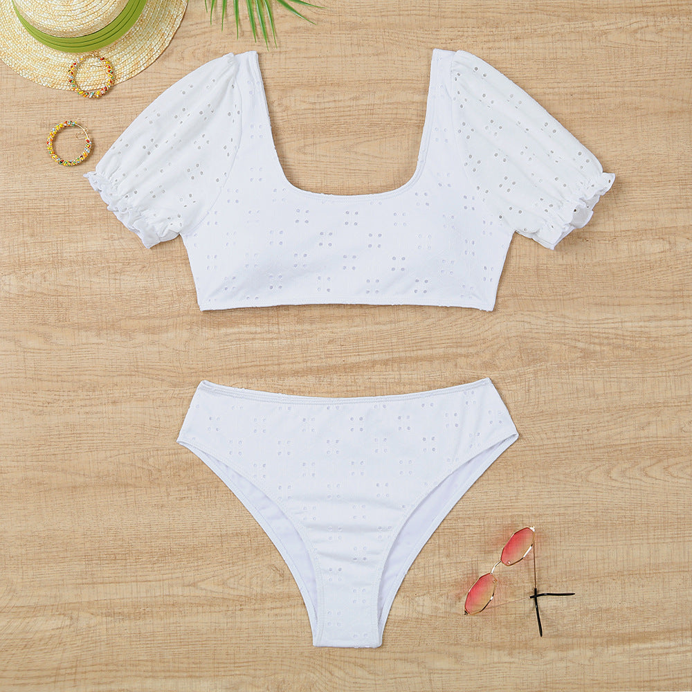 Damen Bikiniset mit Puffärmeln und floralen Details Echo Archiv