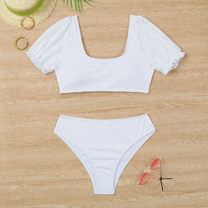 Damen Bikiniset mit Puffärmeln und floralen Details Echo Archiv