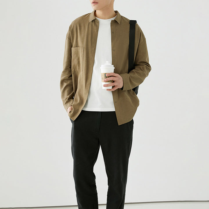 Herren Overshirt aus Baumwoll-Mix mit Brusttasche Echoarchiv