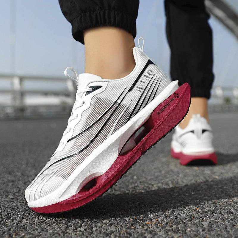 Unisex Performance-Laufsneaker mit Drehverschluss, geformter Hohlkammer-Zwischensohle und atmungsaktivem Strickobermaterial – Tavélo