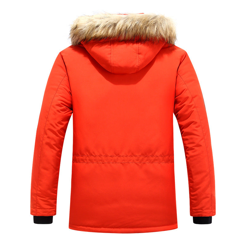 Herren Thermo-Parka mit abnehmbarer Kunstfellkapuze, winddicht und wasserabweisend – Marzano