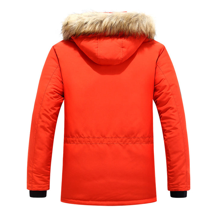 Herren Thermo-Parka mit abnehmbarer Kunstfellkapuze, winddicht und wasserabweisend – Marzano