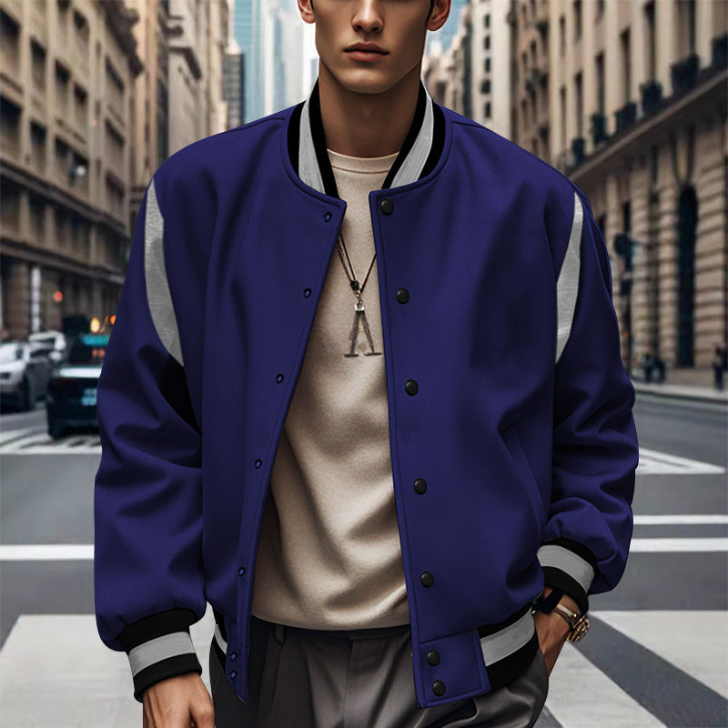 Herren lässige Collegejacke mit kontrastierenden Ärmeln Echoarchiv