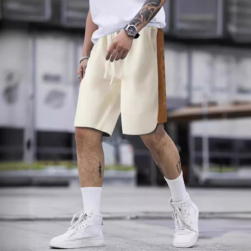 Herren lässige Sport-Shorts mit seitlichen Kontraststreifen und elastischem Bund Echoarchiv