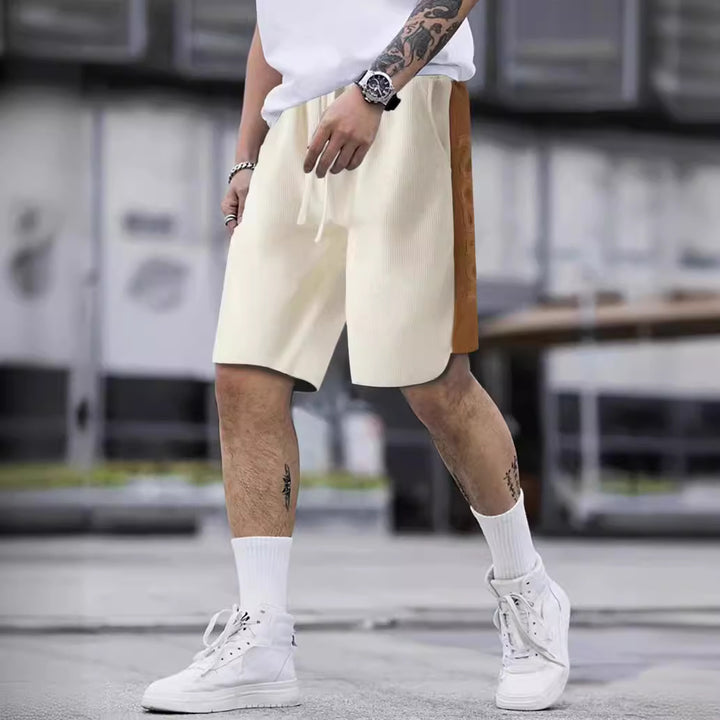Herren lässige Sport-Shorts mit seitlichen Kontraststreifen und elastischem Bund Echoarchiv