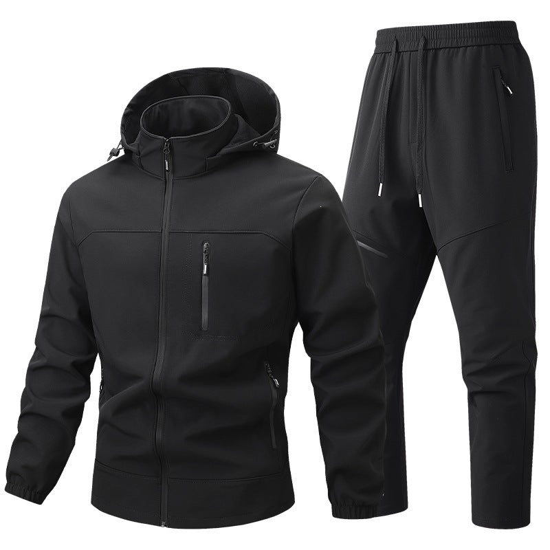 Herren Funktionale Sportjacke mit Kapuze und Jogginghose Echo Archiv