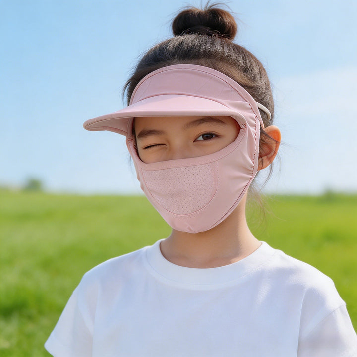 Damen nan Sonnenschutz-Visier mit integrierter atmungsaktiver Gesichtsmaske und verstellbarem Nackenzug Echo Archiv