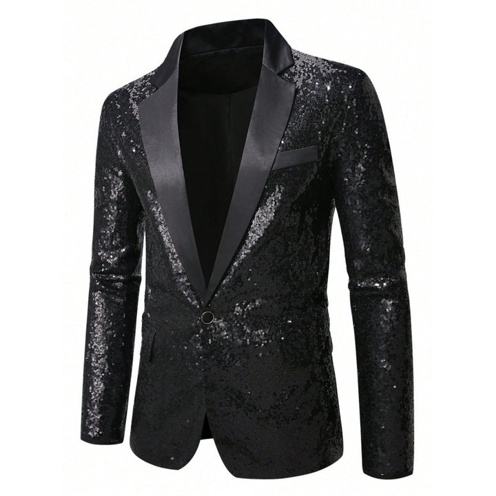 Herren Glamouröser Pailletten-Anzugblazer Echoarchiv