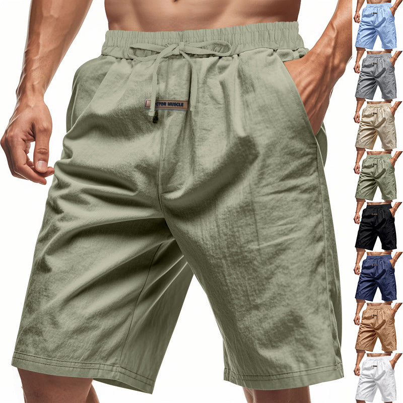 Herren lässige Strandshorts mit elastischem Bund und verstellbarem Kordelzug Echoarchiv