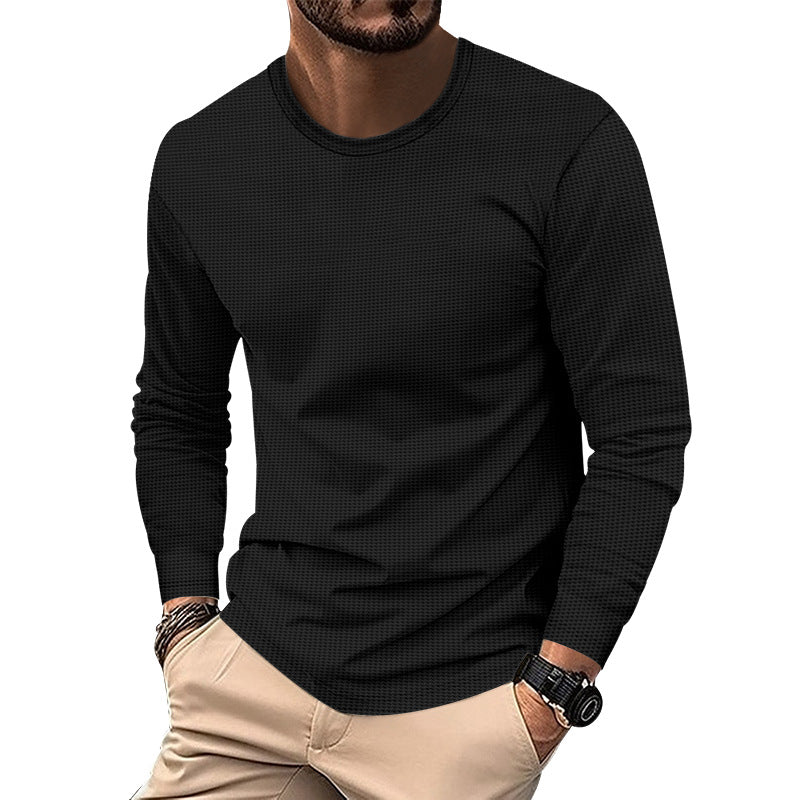 Herren langärmliges Shirt mit strukturiertem Design Echoarchiv