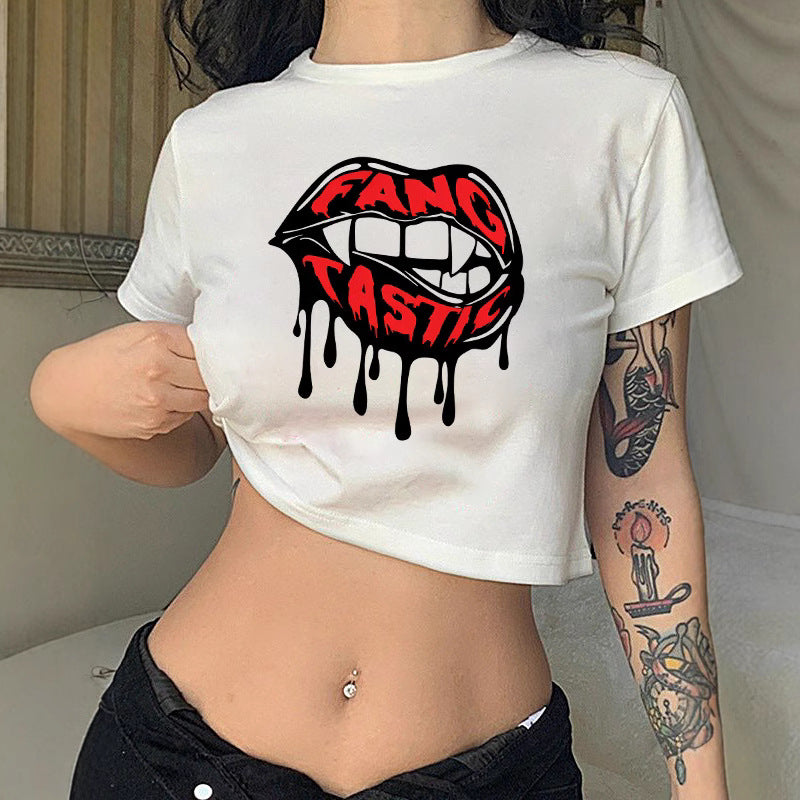 Damen Crop-T-Shirt mit sportlichem Los Angeles Design Echo Archiv