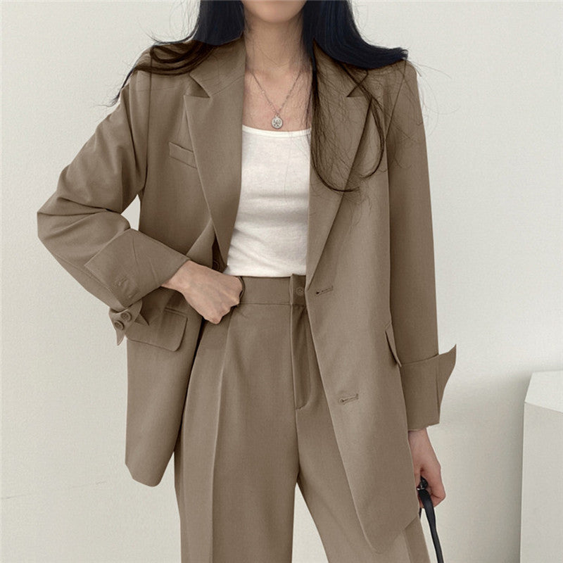 Damen elegantes Blazer-Set mit weitem Schnitt Echoarchiv
