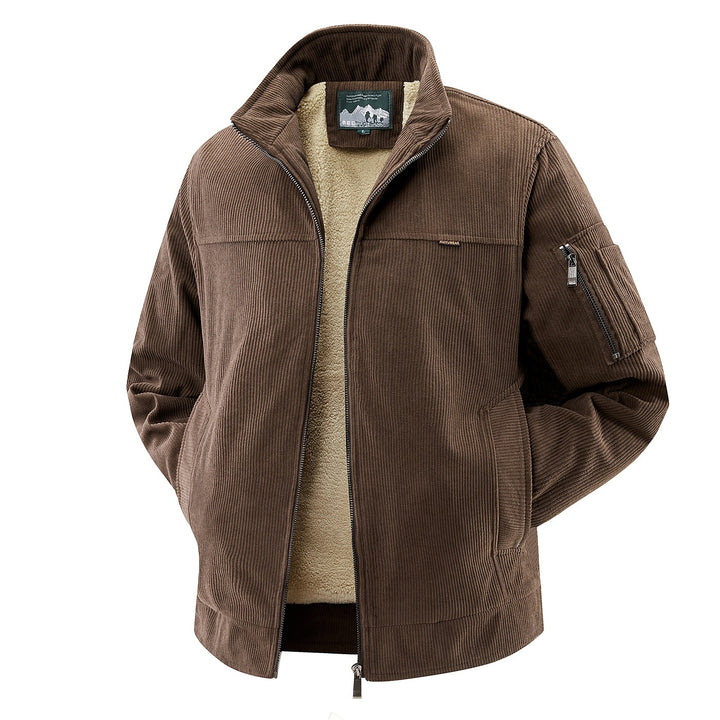 Herren Modische Cordjacke mit Fleece-Innenfutter Echo Archiv