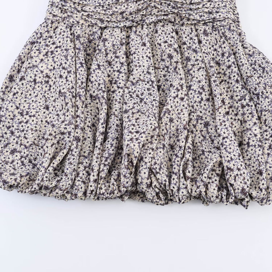 Damen Blumenkleid mit raffinierten Volants und elastischem Taillenbund Echo Archiv