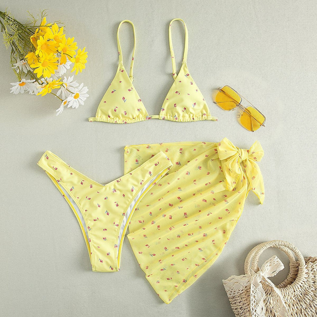 Damen Triangel-Bikini mit elegantem Chiffonüberwurf Echo Archiv