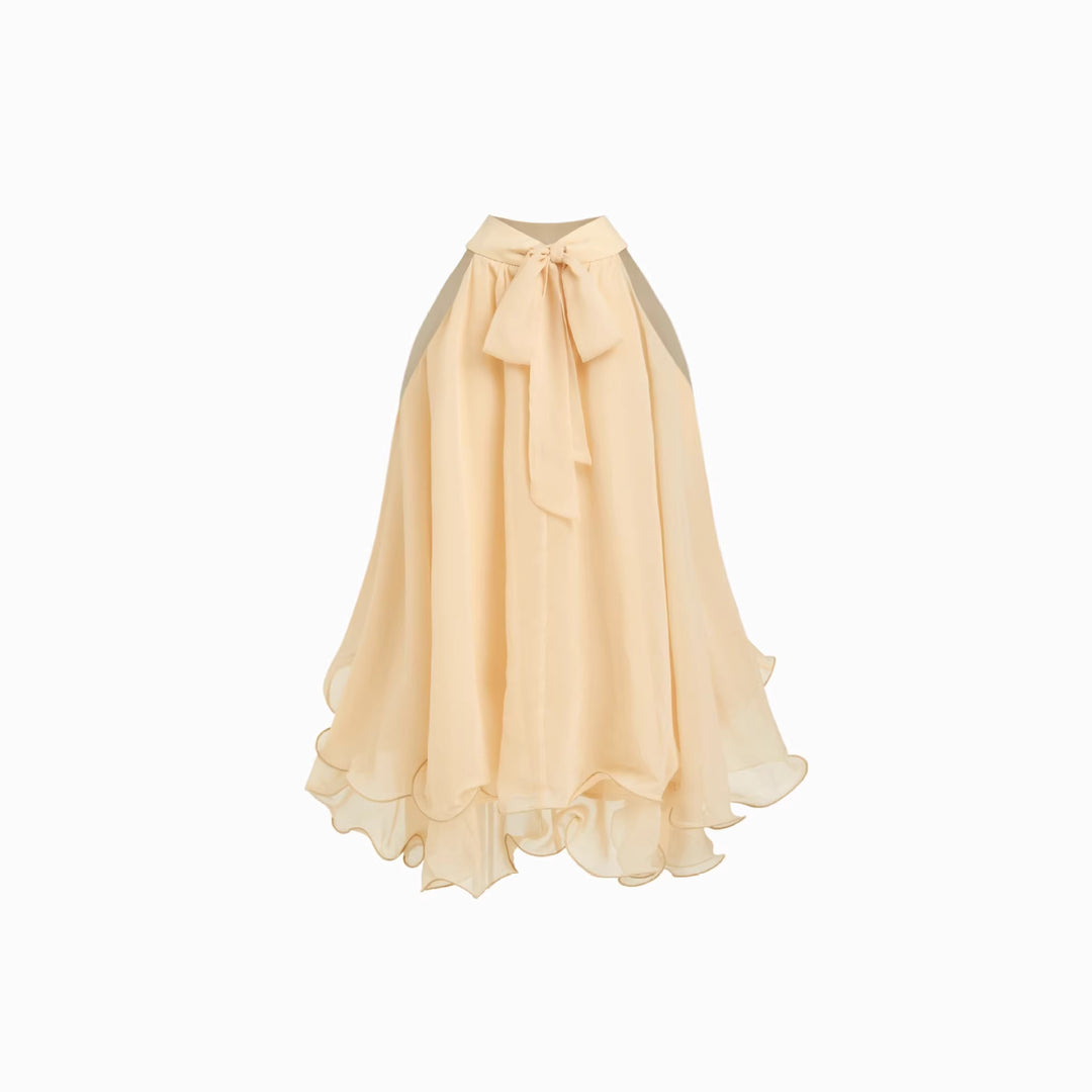 Damen Schwingender Chiffon-Rock mit Schleifenverschluss Echo Archiv