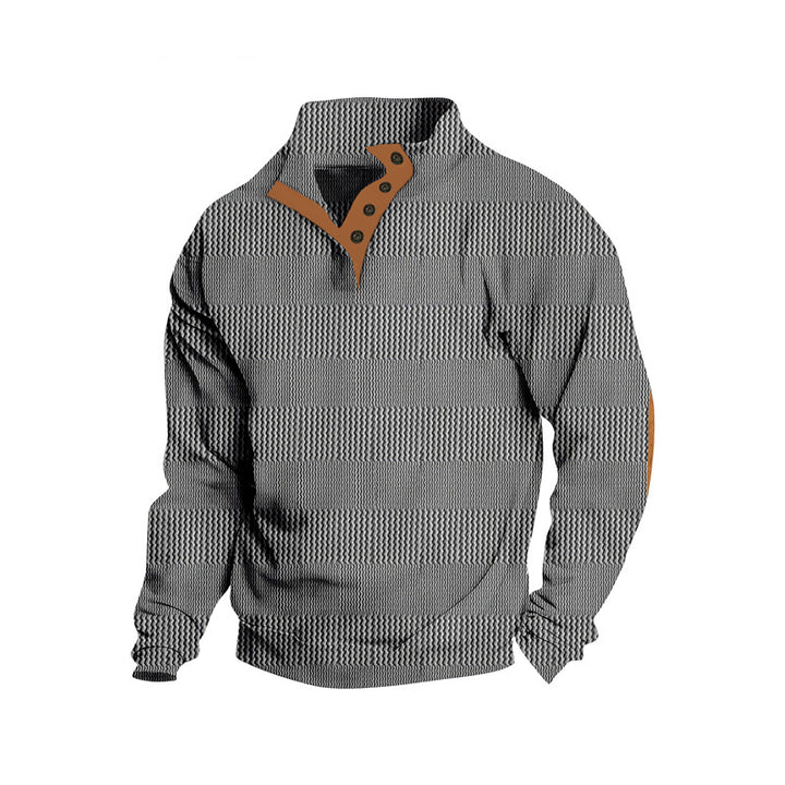 Herren modischer Pullover mit strukturiertem Kragen Echoarchiv