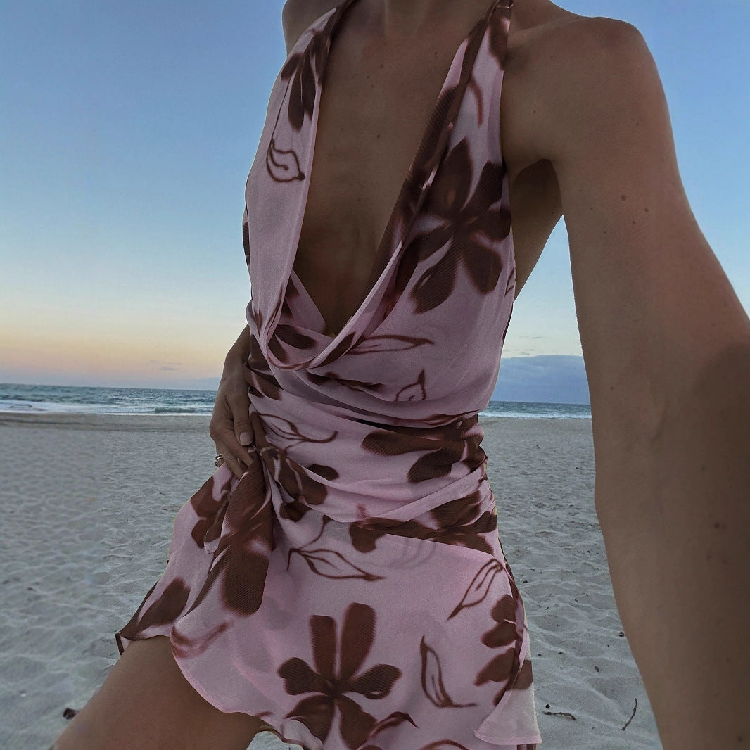 Damen Sommerliches A-Linienkleid mit floralem Druck Echo Archiv