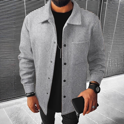 Herren modische flauschige Überwurfjacke Echoarchiv