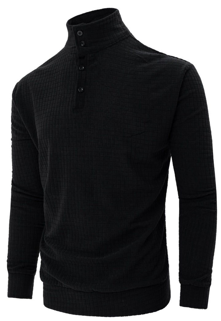 Herren Langarm Poloshirt mit strukturierter Oberfläche Echoarchiv