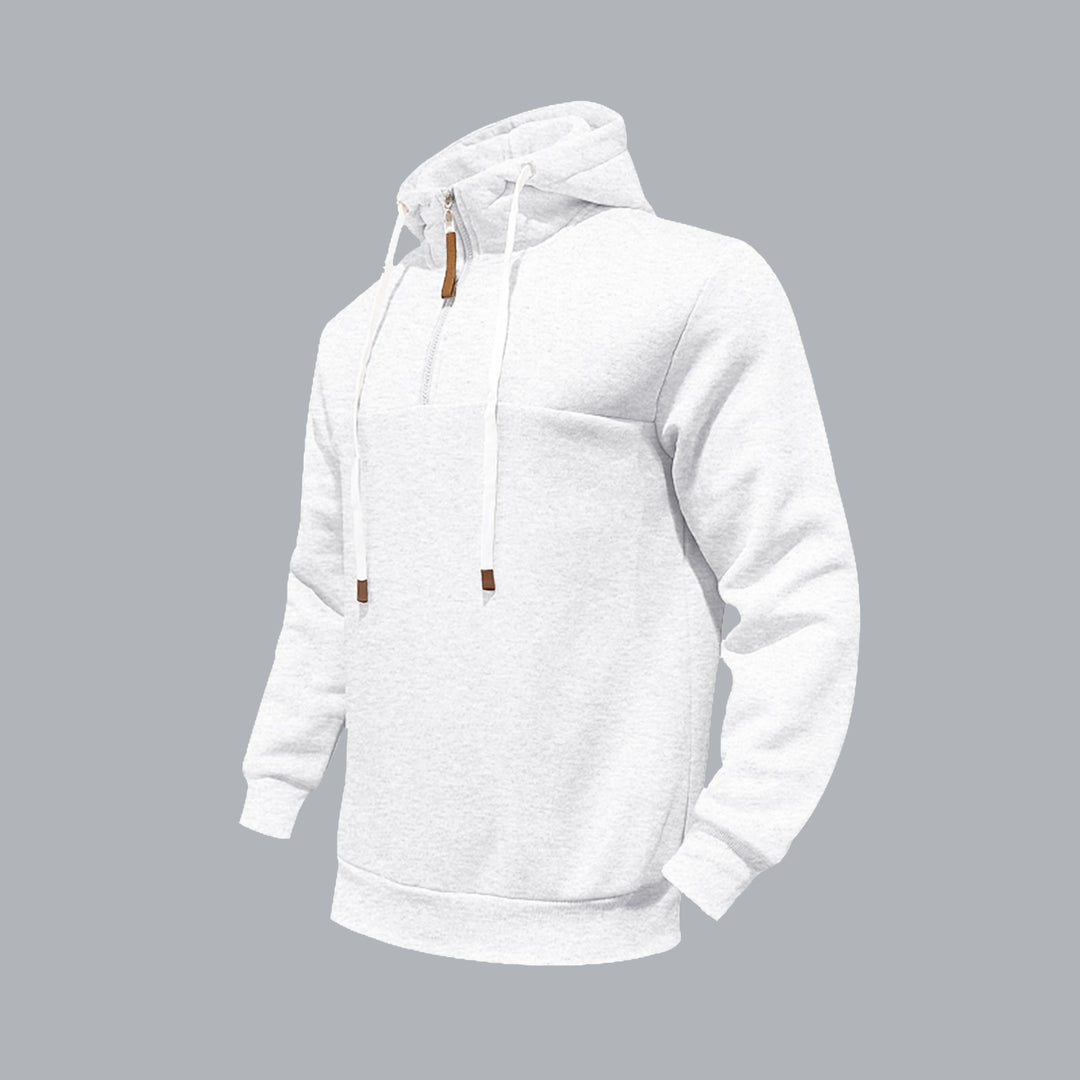 Herren sportlicher Kapuzenpullover mit halbem Reißverschluss Echoarchiv