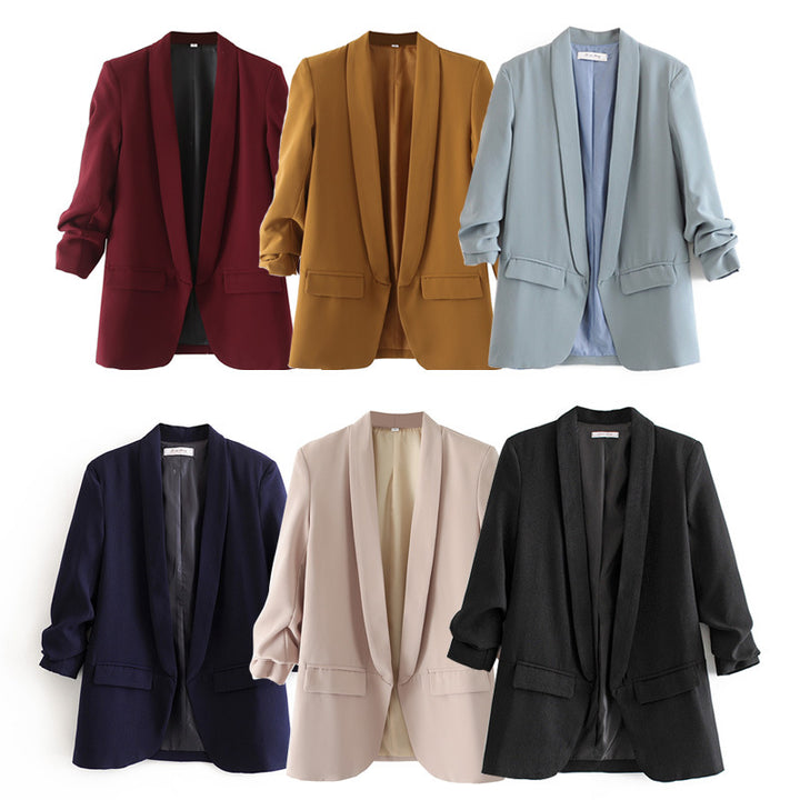 Damen nan taillierter Blazer mit Schalkragen und dreiviertelärmeln Echo Archiv