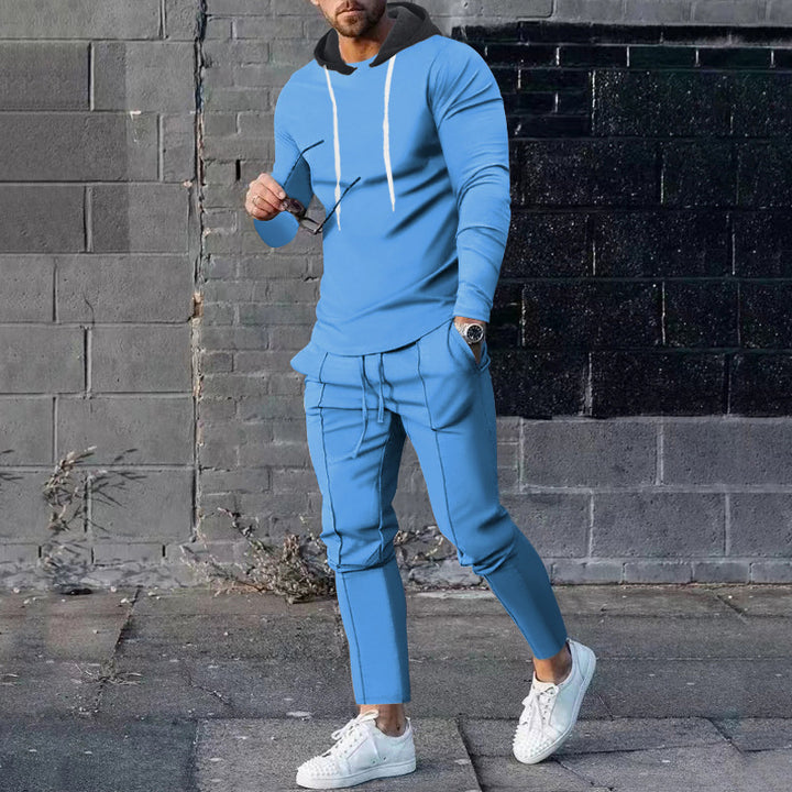 Herren modisches Hoodie mit sportlicher Passform und kontrastierenden Details Echoarchiv