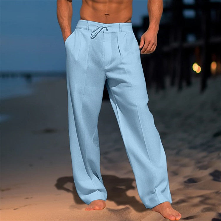 Herren Elegante Chinohose mit Lockerer Passform Echoarchiv