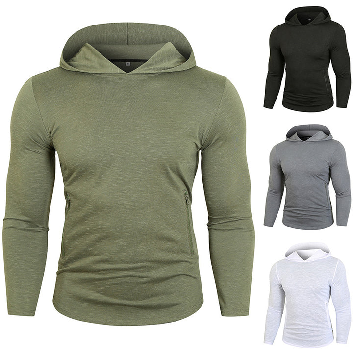 Herren Sportlicher Kapuzenpullover mit funktionalen Reißverschlusstaschen Echoarchiv