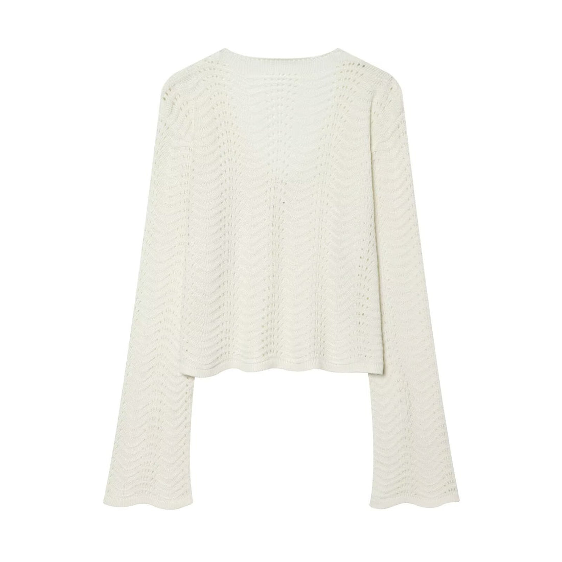 Damen Gestricktes Zweiteiler-Set mit V-Ausschnitt Croppedpullover und Midirock Echo Archiv
