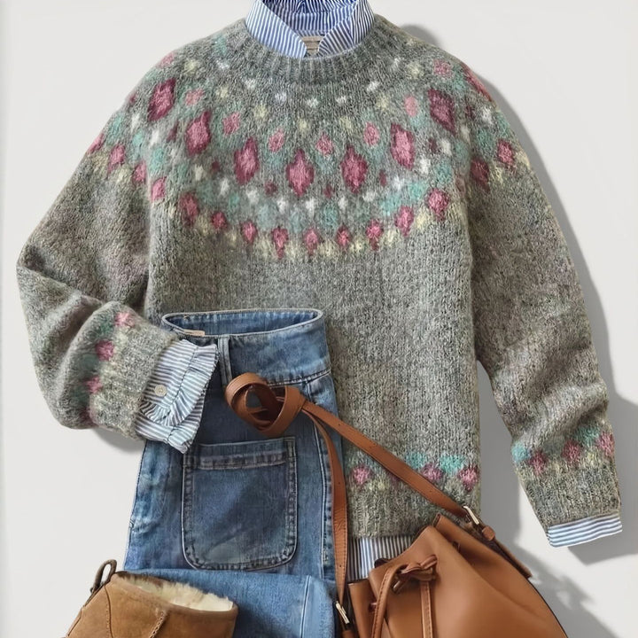 Damen Modischer Pullover mit Fair-Trade-Muster