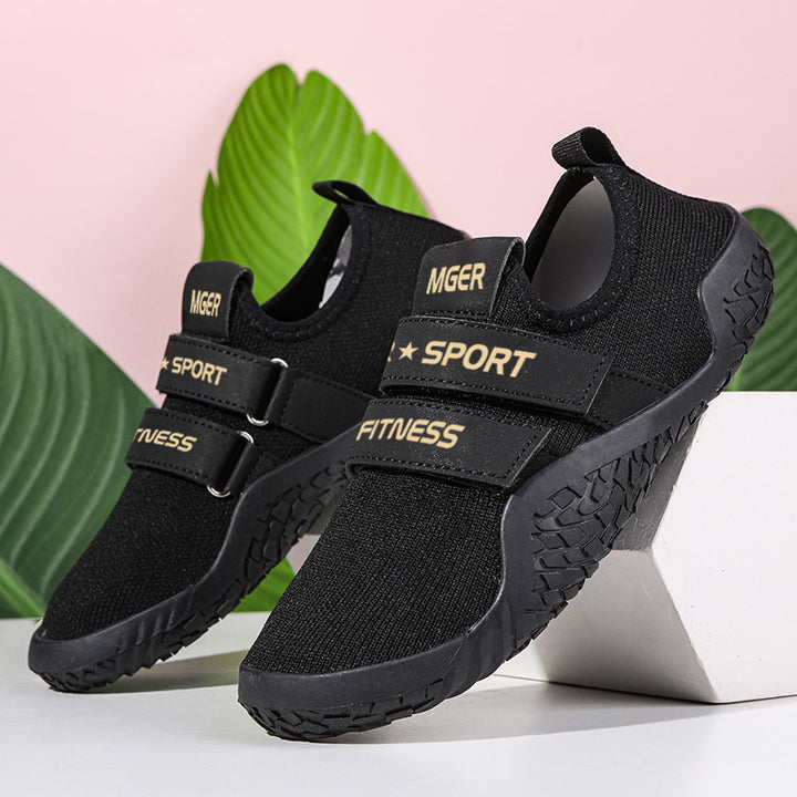 Damen nan atmungsaktive Klett-Sneaker mit flexibler rutschfester Gummisohle Echo Archiv