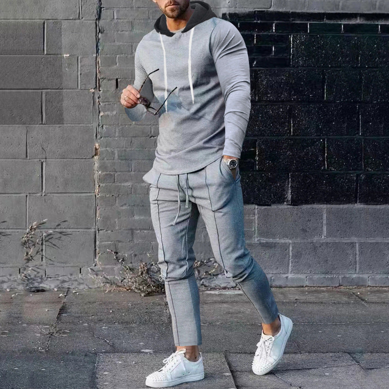 Herren modisches Hoodie mit sportlicher Passform und kontrastierenden Details Echoarchiv