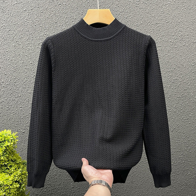 Damen Strukturierter Rollkragenpullover aus feinem Waffelstrick Echoarchiv